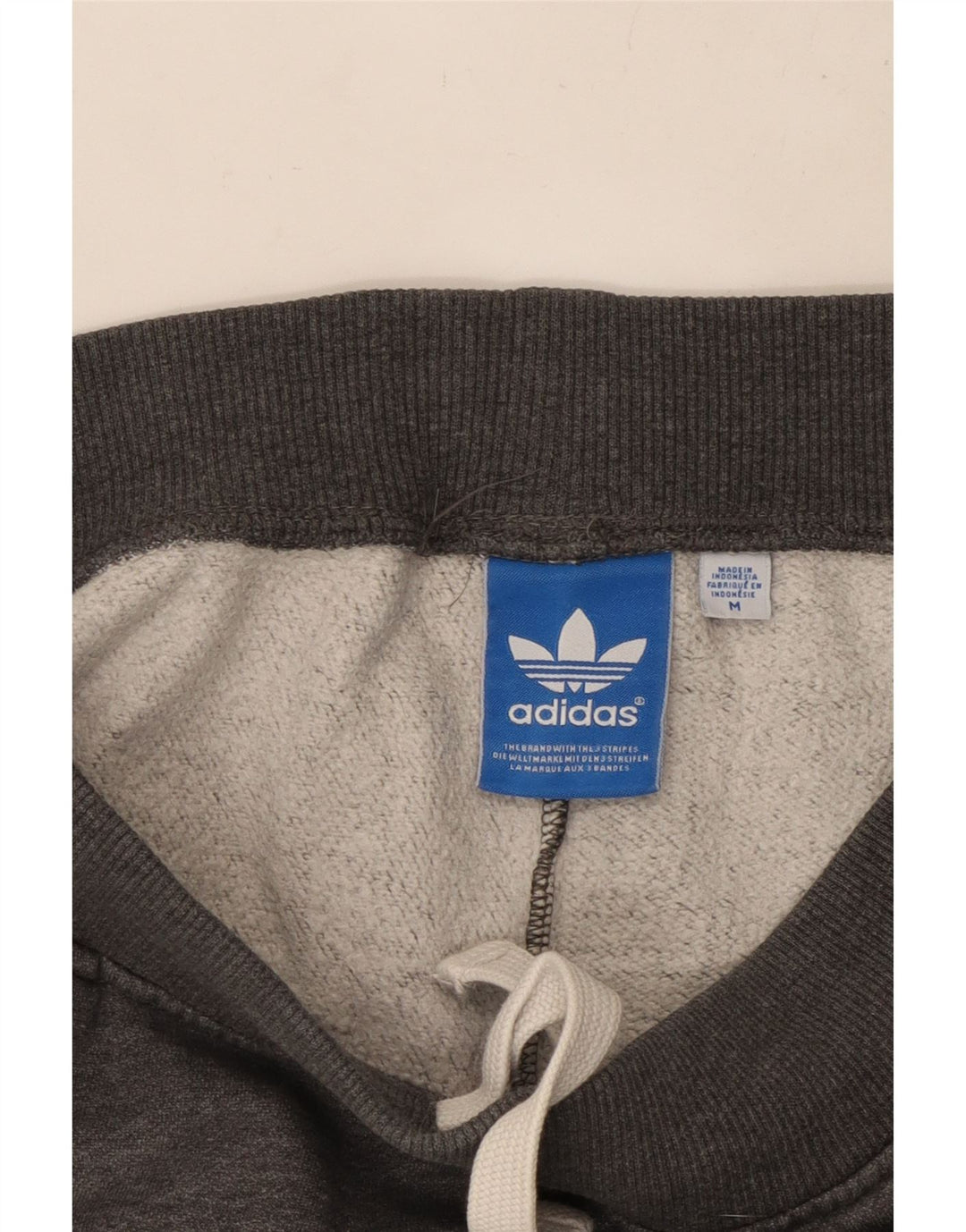 ADIDAS Mens Graphic Tracksuit Calças Joggers Médio Algodão Cinza