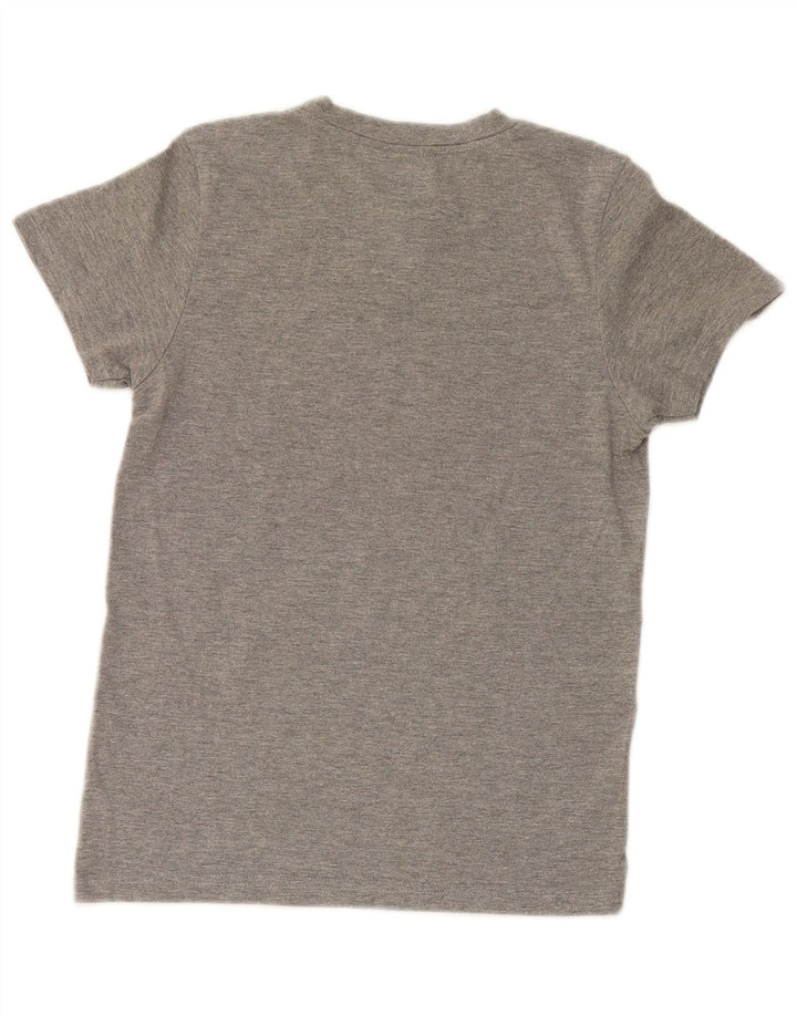 Puma Camiseta feminina gráfica Top UK 12 cinza médio manchado