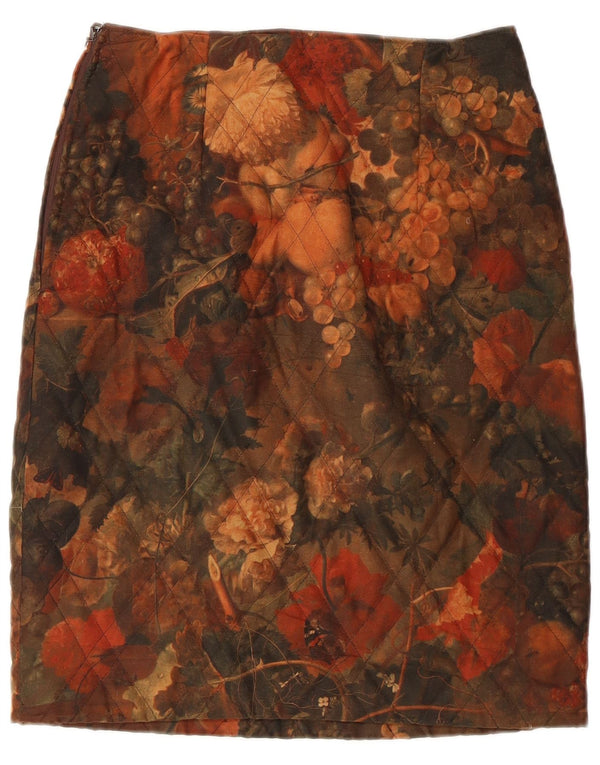 Saia lápis feminina Fiorella Rubino cintura alta Reino Unido 14 grande W28 multicolor