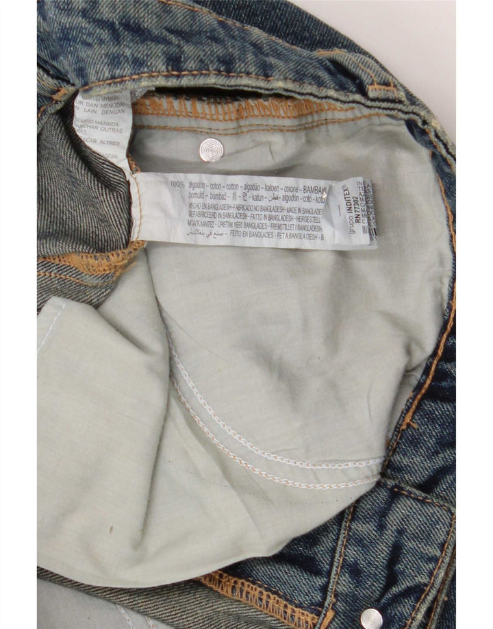 Saia jeans maxi feminina Zara médio W28 algodão azul