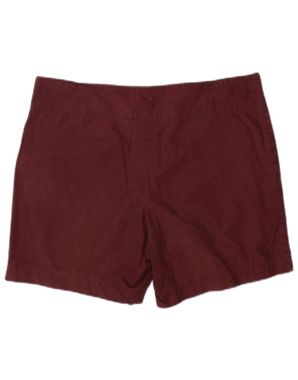 Shorts Chino Feminino Puma UK 14 Grande W34 Algodão Borgonha