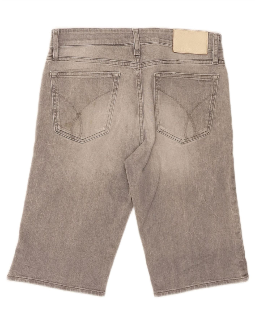 Shorts jeans feminino CALVIN KLEIN W30 algodão cinza médio