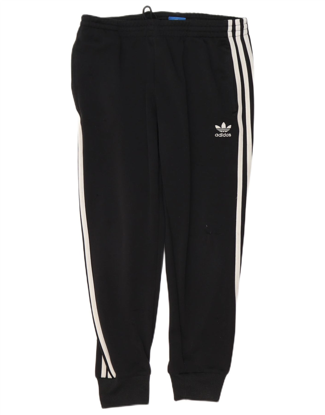 ADIDAS Womens Tracksuit Calças Joggers UK 12 Médio Preto Poliéster