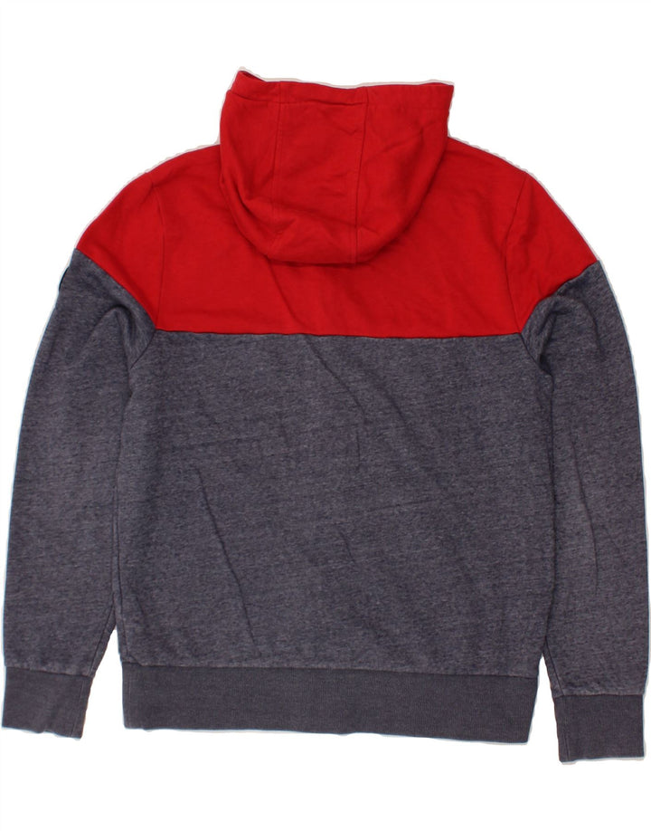Suéter masculino com capuz e zíper MICHAEL KORS grande poliéster colorblock azul marinho