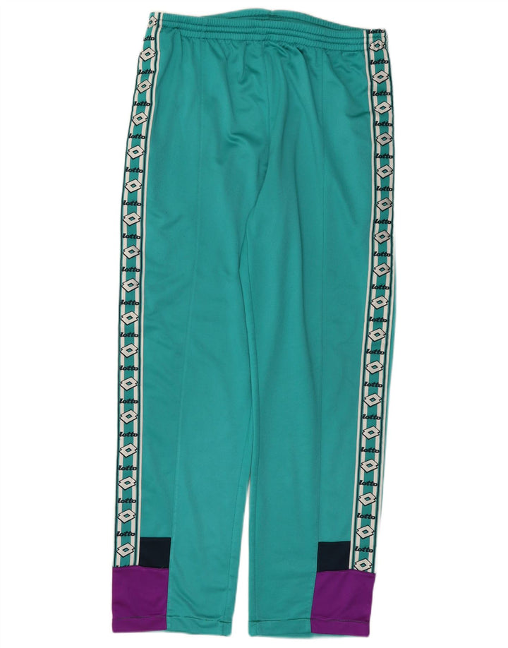 Calça esportiva masculina Lotto com estampa grande bloco colorido turquesa