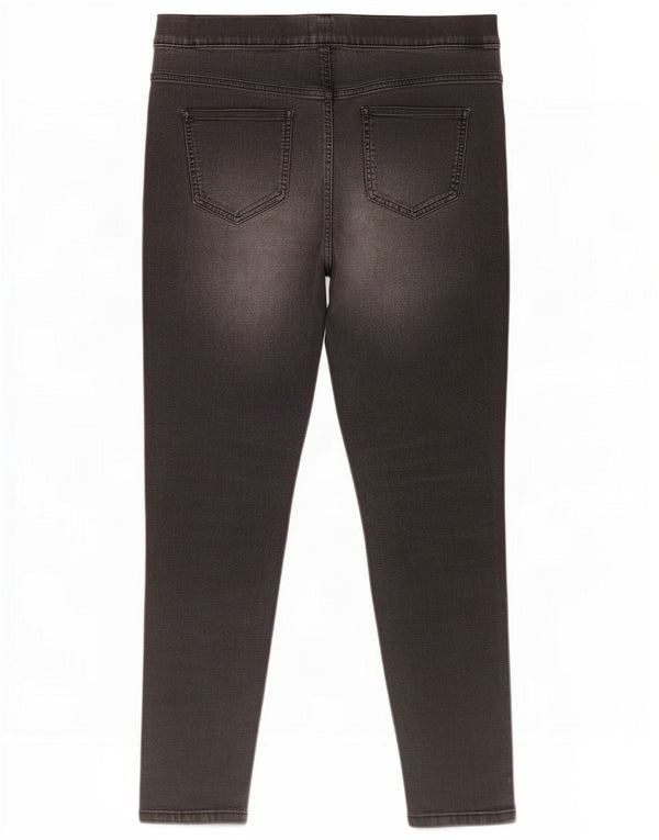 Calça jeans feminina Marks & Spencer Jegging cortada UK 14 grande W32 L24 preta