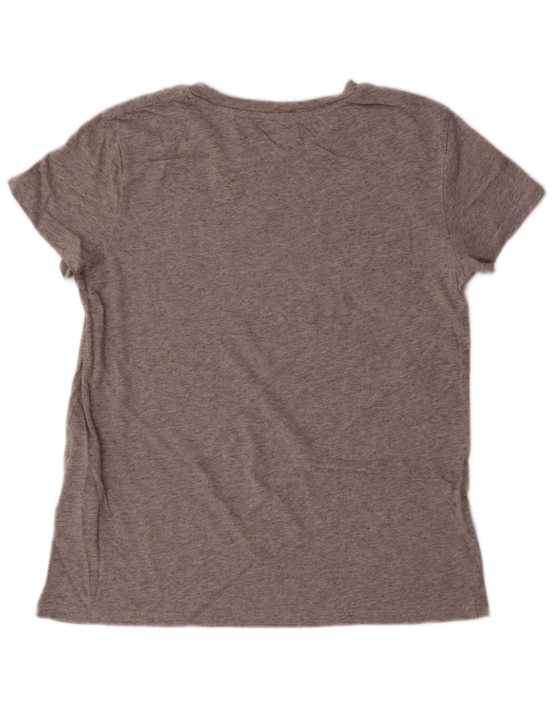 Camiseta feminina gráfica Levi's UK 14 algodão manchado cinza médio