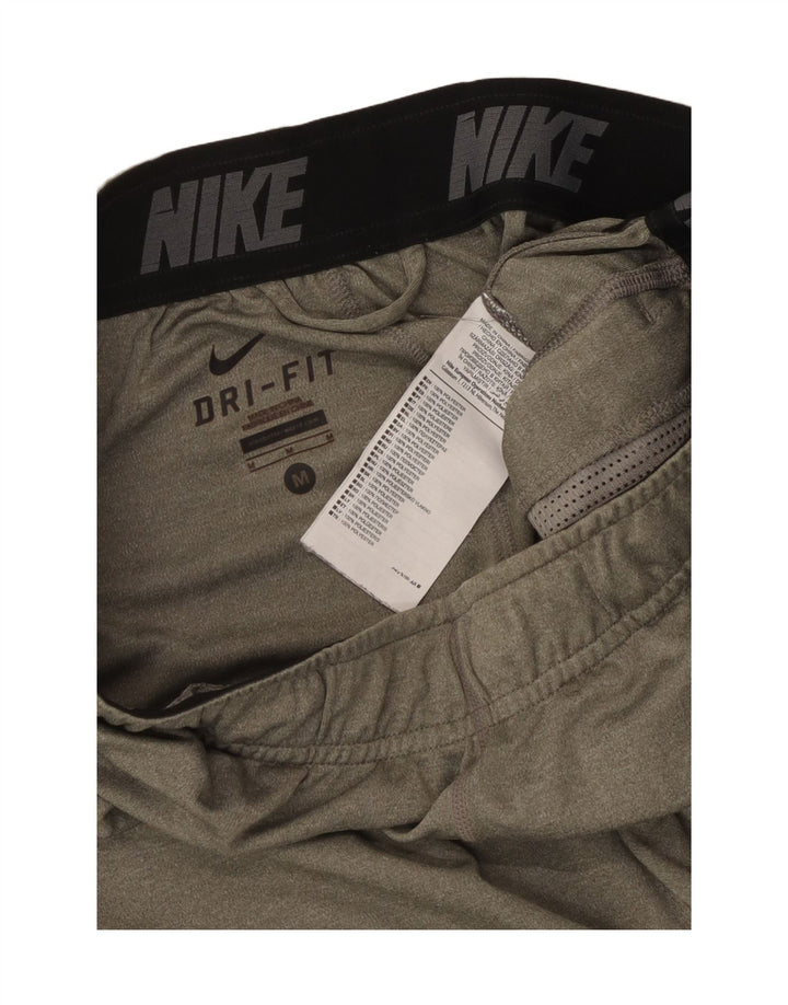 Shorts esportivos masculinos Nike Dri Fit médio cáqui poliéster