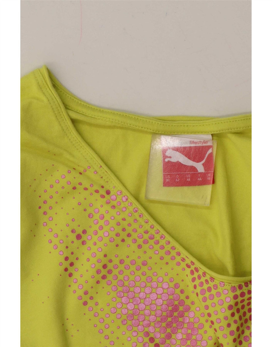 Puma Camiseta Feminina Graphic Top UK 16 Grande Amarelo