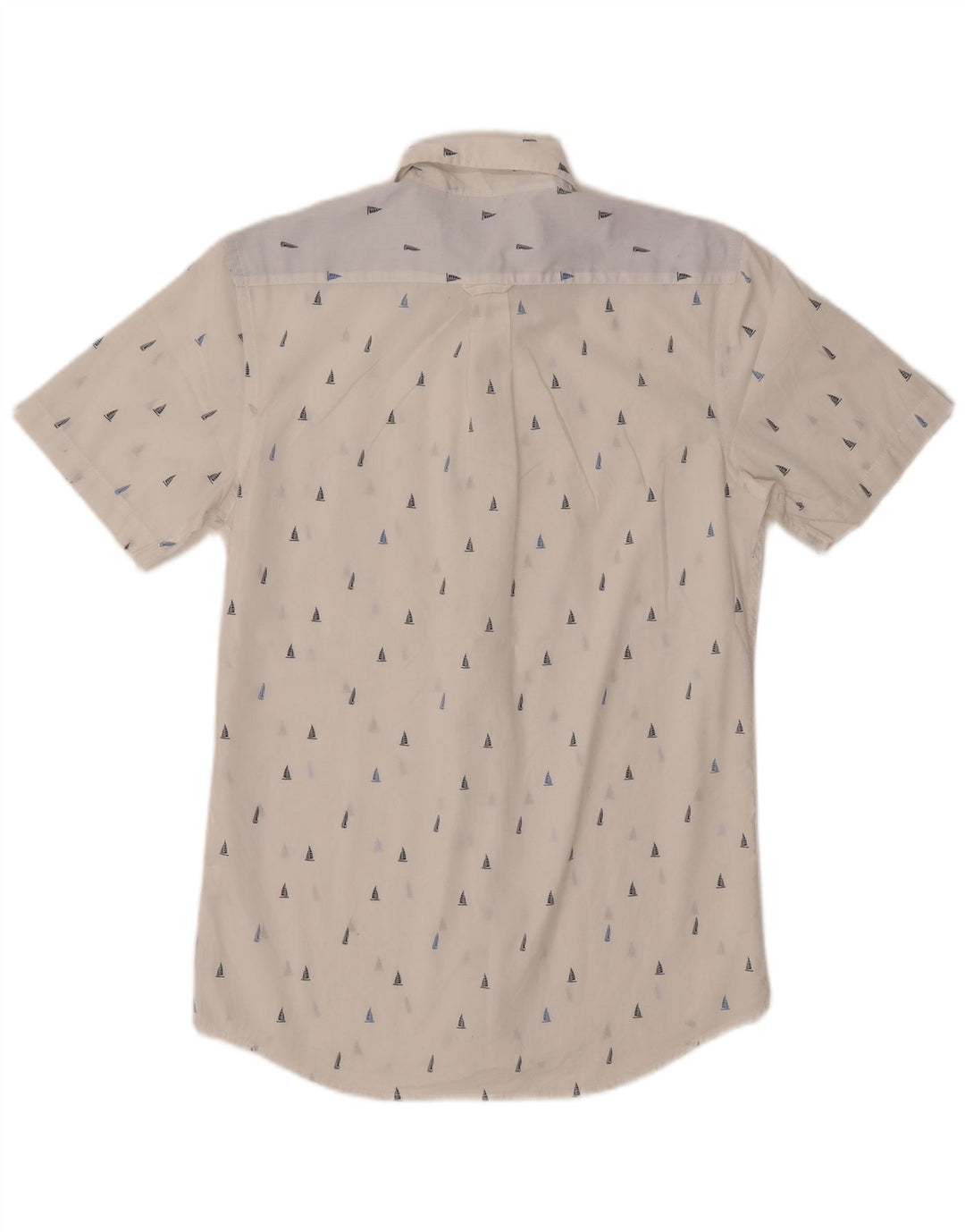 IZOD Camisa masculina abstrata de manga curta de algodão branco pequeno