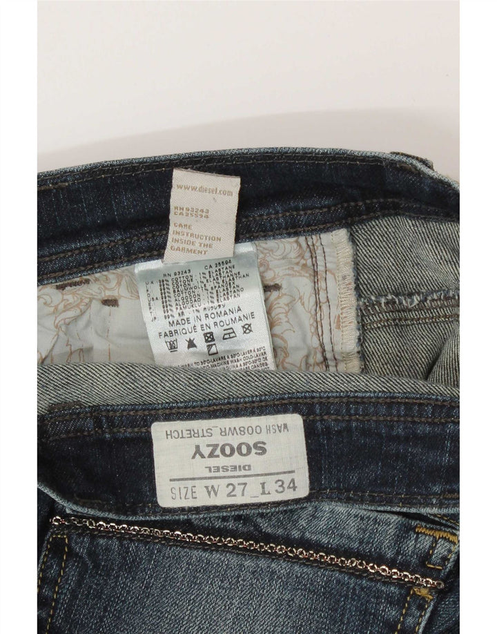 Jeans Diesel Feminino Soozy Bootcut W27 L30 Azul Algodão