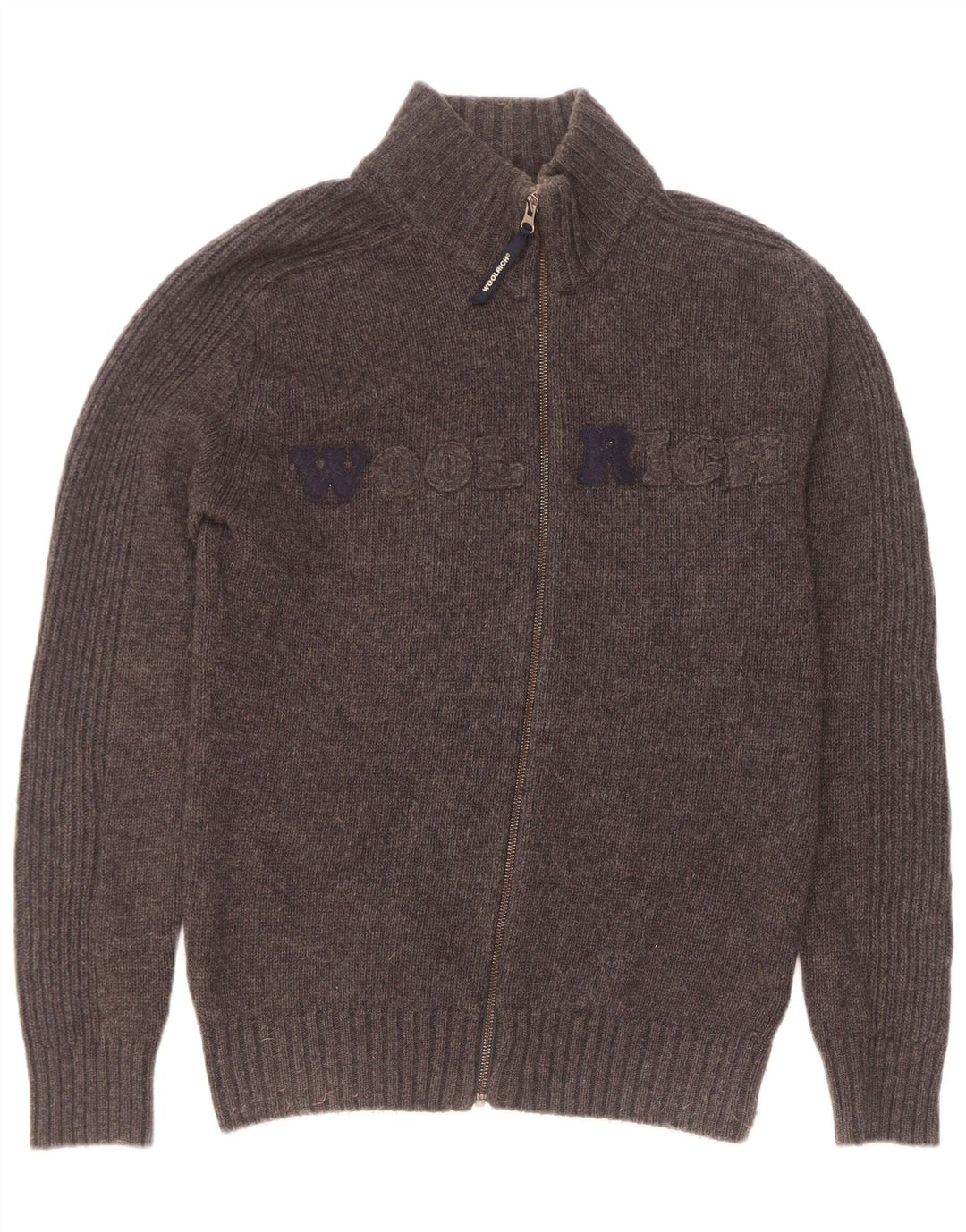 Suéter masculino Woolrich Graphic Cardigan grande cinza