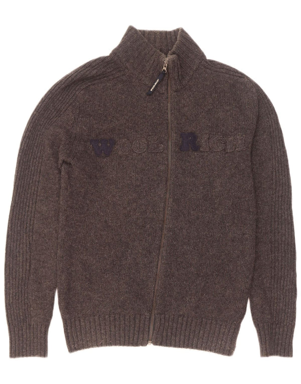 Suéter masculino Woolrich Graphic Cardigan grande cinza