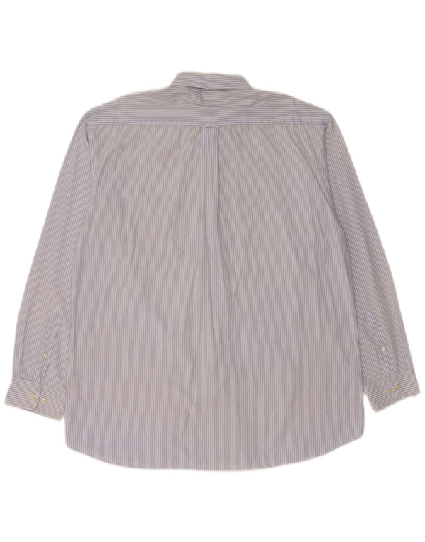 Camisa masculina GANT Regular Fit XL algodão risca de giz azul