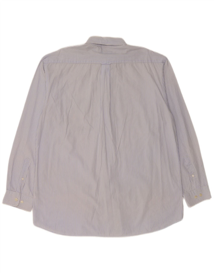 Camisa masculina GANT Regular Fit XL algodão risca de giz azul