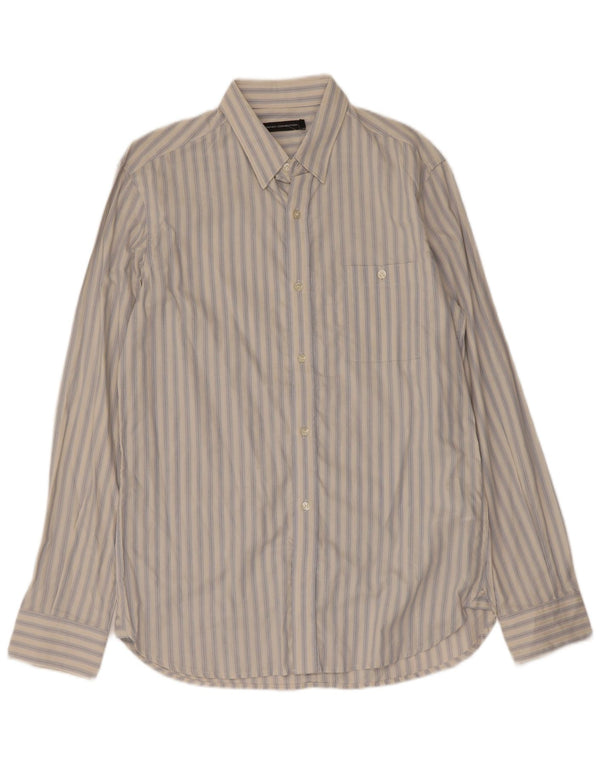 Camisa masculina French Connection algodão listrado branco médio