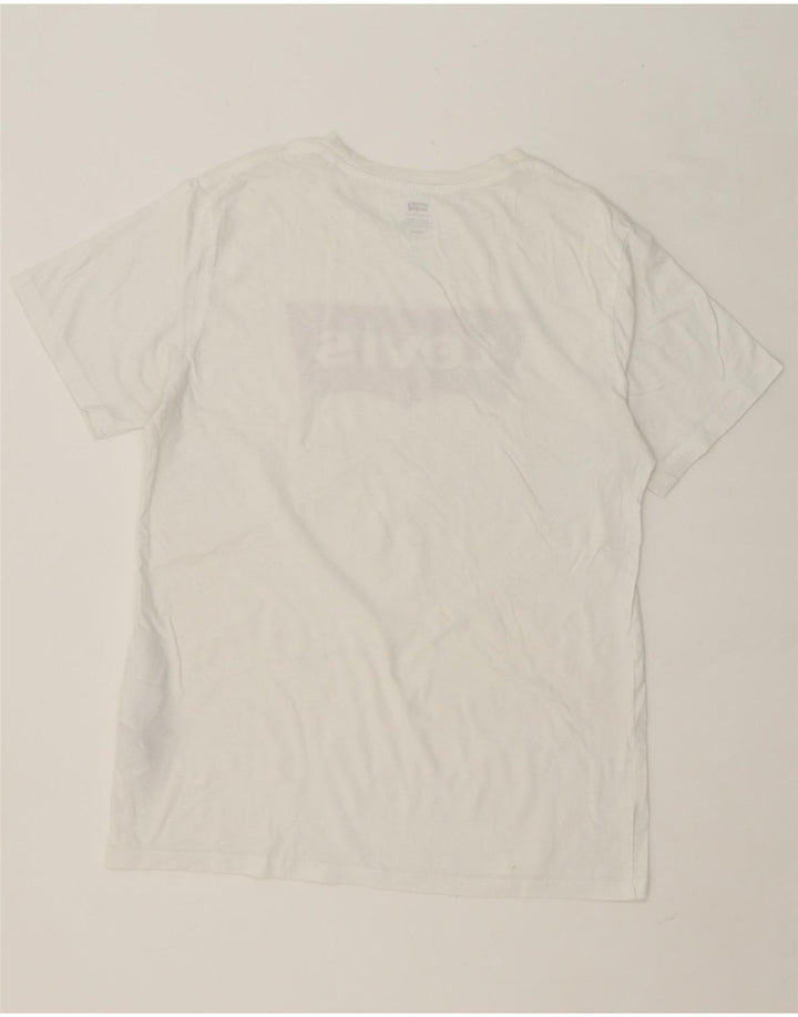LEVI'S Mens Graphic T-Shirt Top Medium White Cotton Vintage Levi's and Second-Hand Levi's from Messina Hembry 