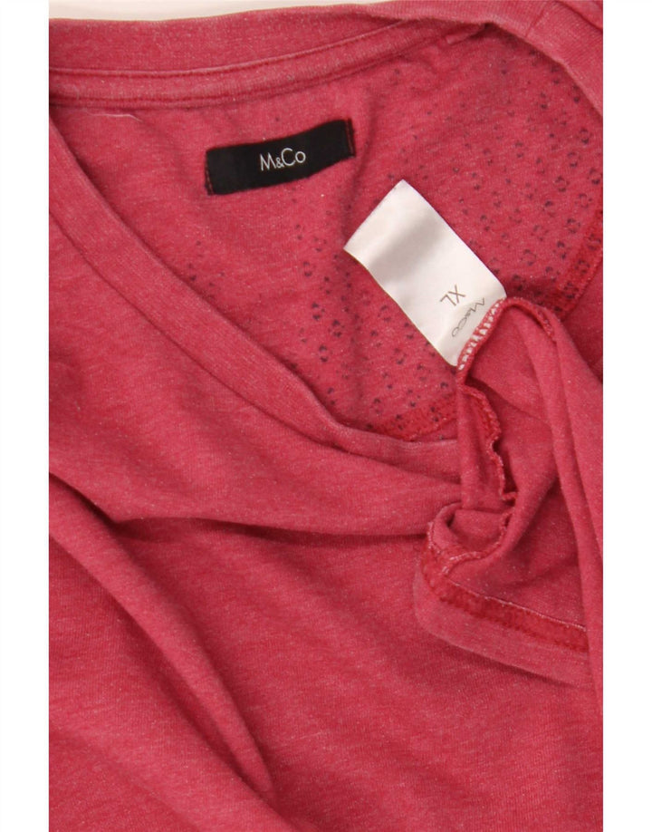 Camiseta masculina M&Co Top XL algodão vermelho