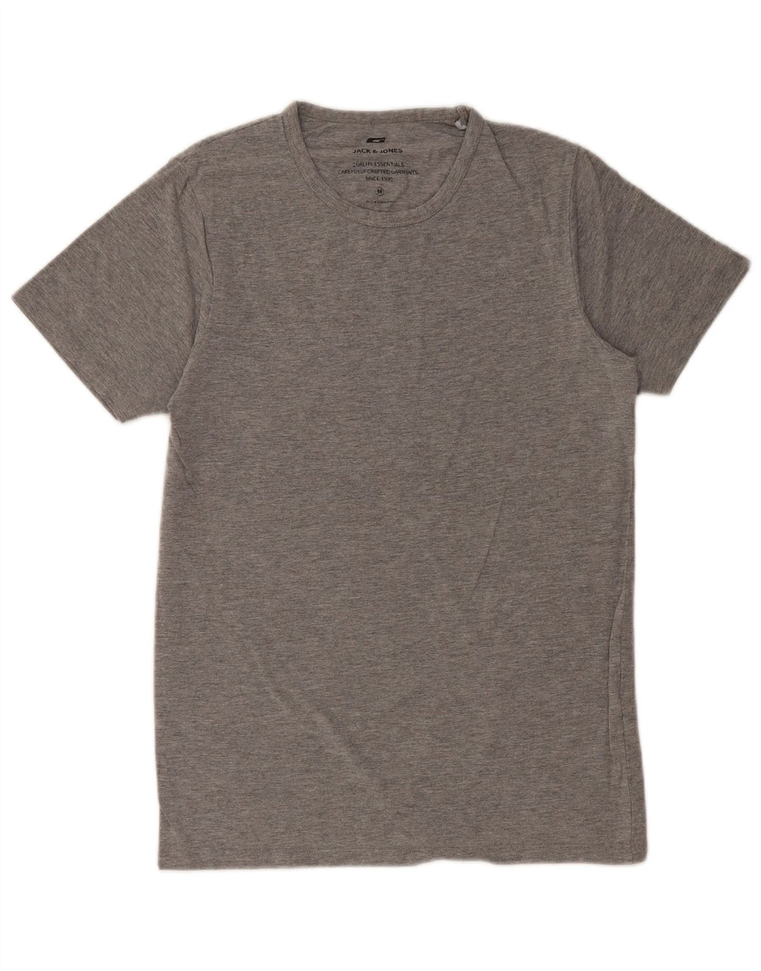 Camiseta masculina JACK & JONES algodão manchado cinza médio