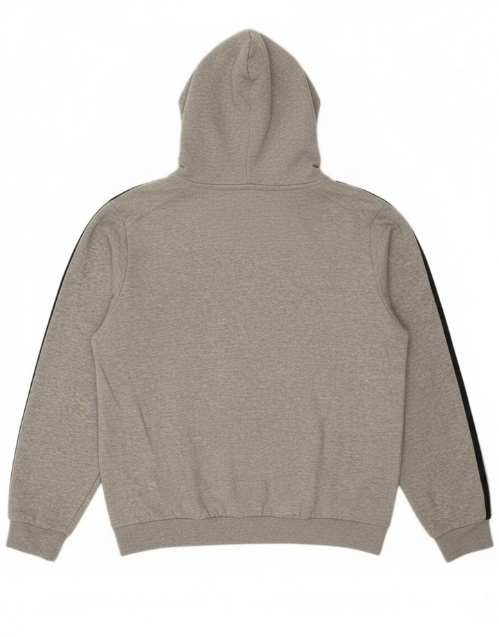Adidas Mens Hoodie Jumper Médio Cinza Algodão Flecked