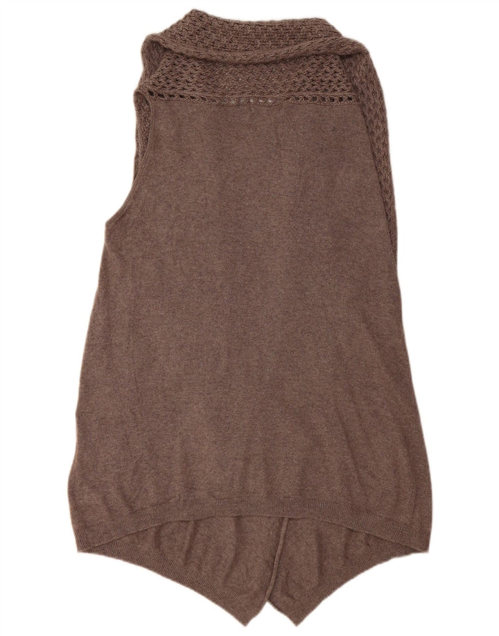 Suéter cardigã feminino assimétrico MARKS & SPENCER Reino Unido 16 grande cinza