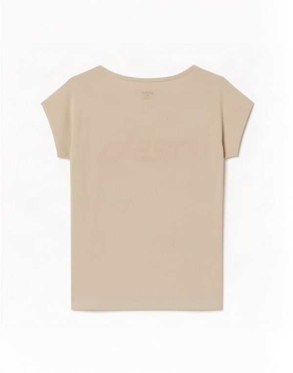 Camiseta feminina Asics Graphic UK 14 grande algodão branco