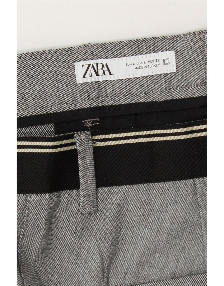 Zara Calça Chino Masculina Cônica Grande W32 L29 Cinza