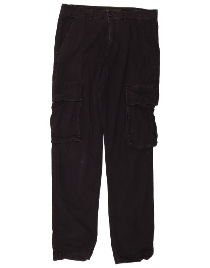 Calça cargo masculina reta French Connection médio W32 L31 algodão preto
