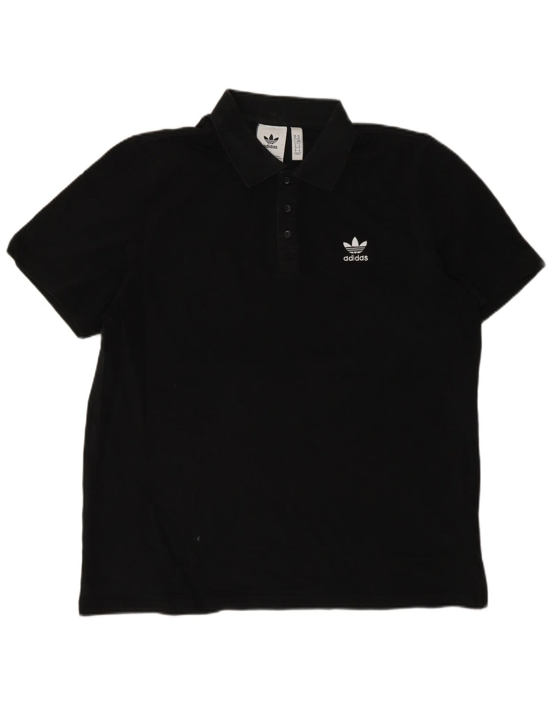 Camisa polo masculina Adidas médio algodão preto