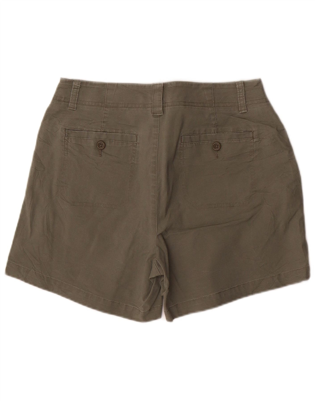 Shorts cargo feminino Dockers US 8 médio W30 algodão cáqui