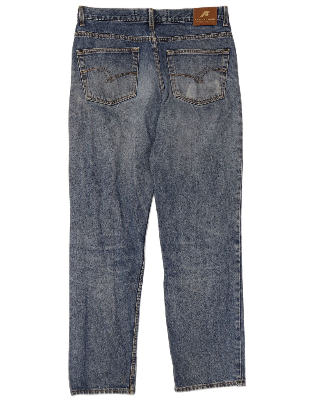 Lee Mens Straight Jeans W32 L30 Azul Algodão