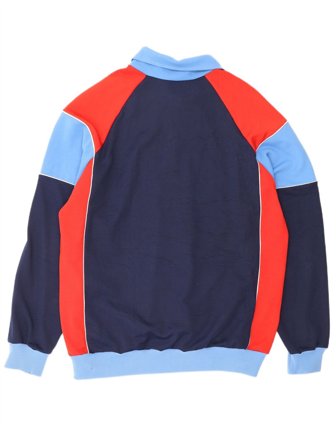 Jaqueta masculina VINTAGE de agasalho EU 56 XL azul colorblock retrô