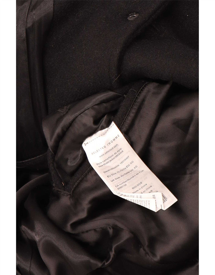 Sobretudo masculino selecionado Homme UK 42 XL lã preta