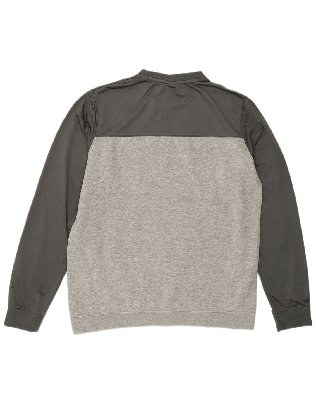 Moletom gráfico masculino Nike Jumper cinza médio algodão colorblock