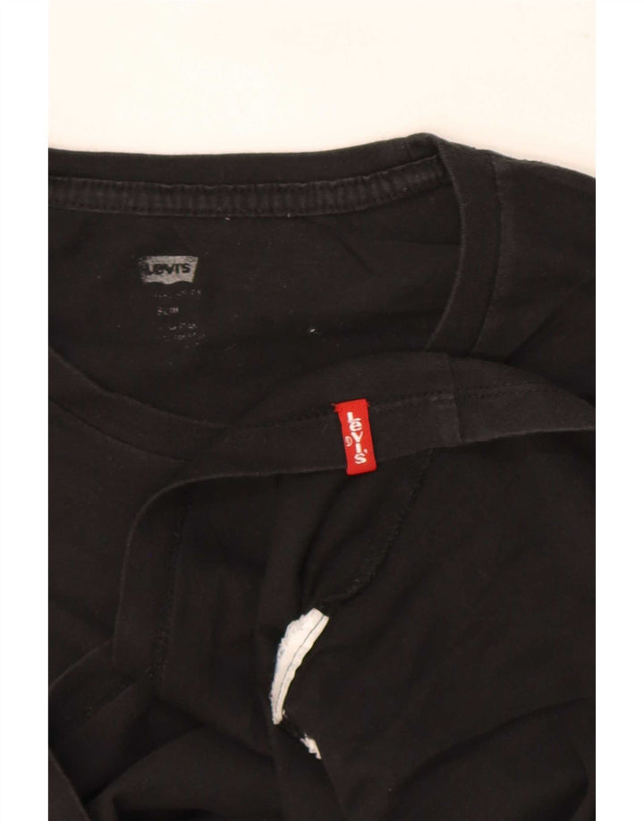 Camiseta masculina Levi's pequena preta