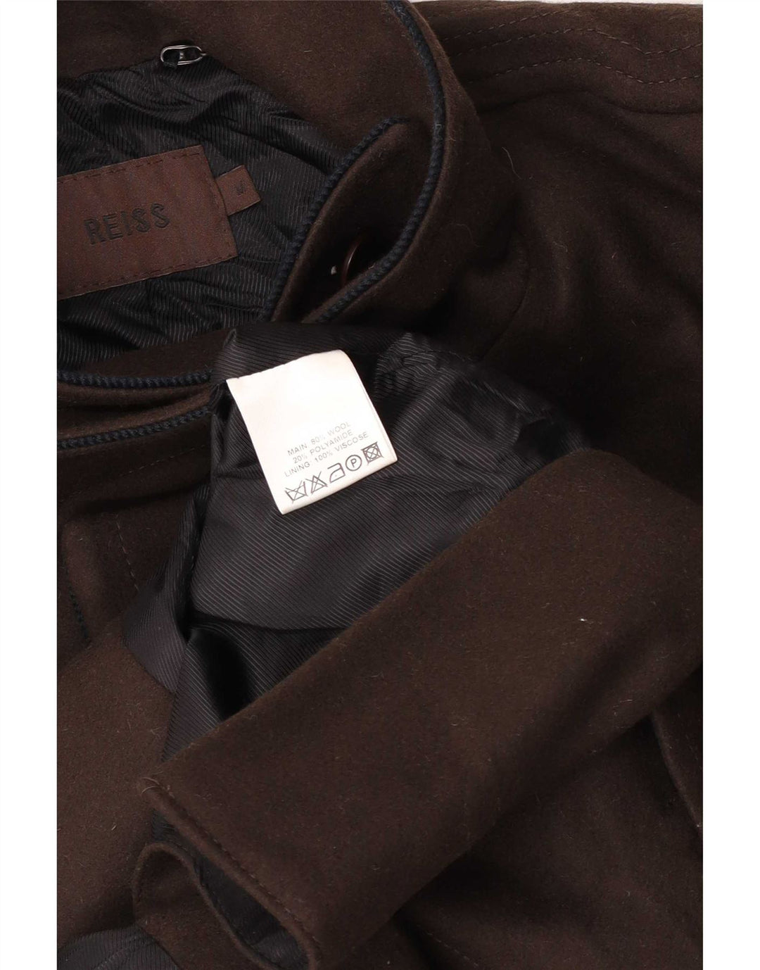 Sobretudo masculino Reiss UK 38 lã marrom médio