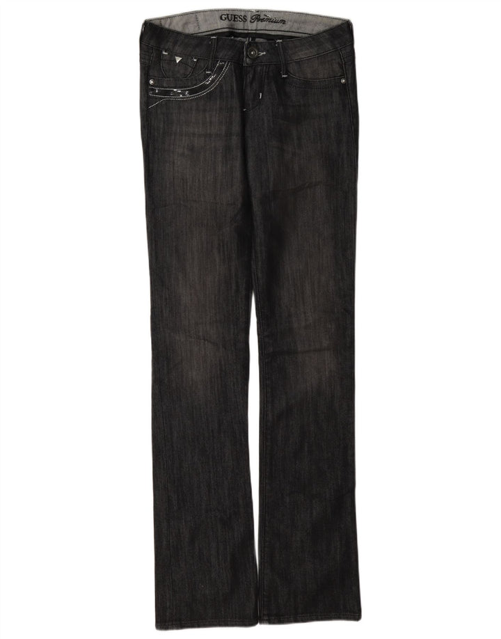 Guess Calça Jeans Feminina Bootcut Slim W26 L33 Cinza Algodão
