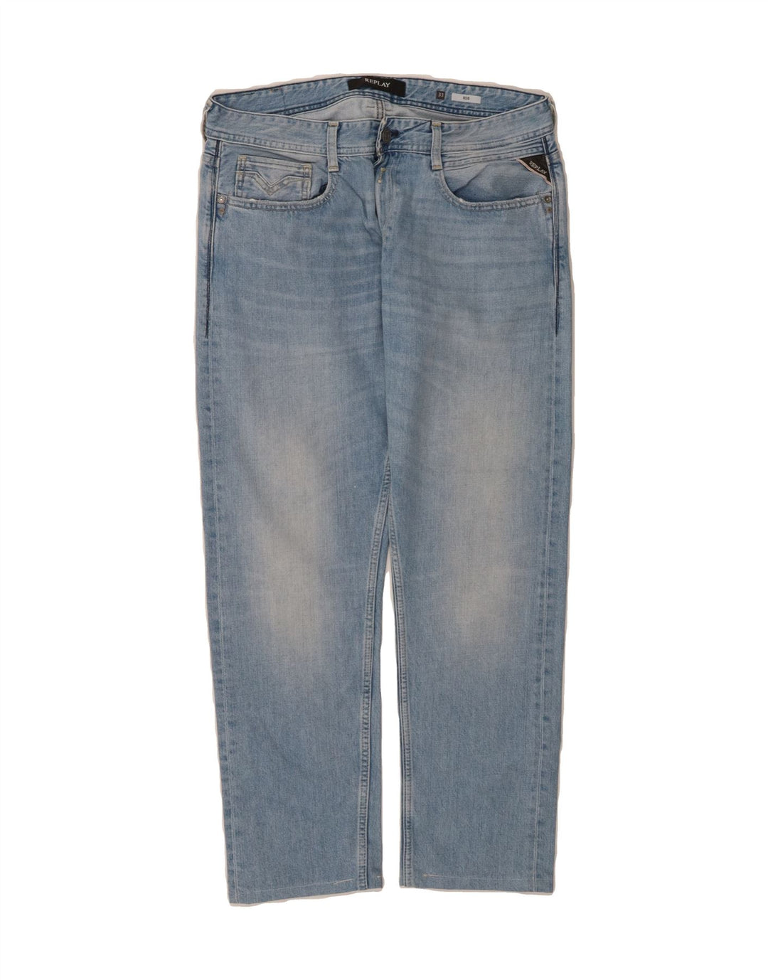 REPLAY Mens Rob Straight Jeans W33 L28 Blue Cotton Vintage Replay and Second-Hand Replay from Messina Hembry 