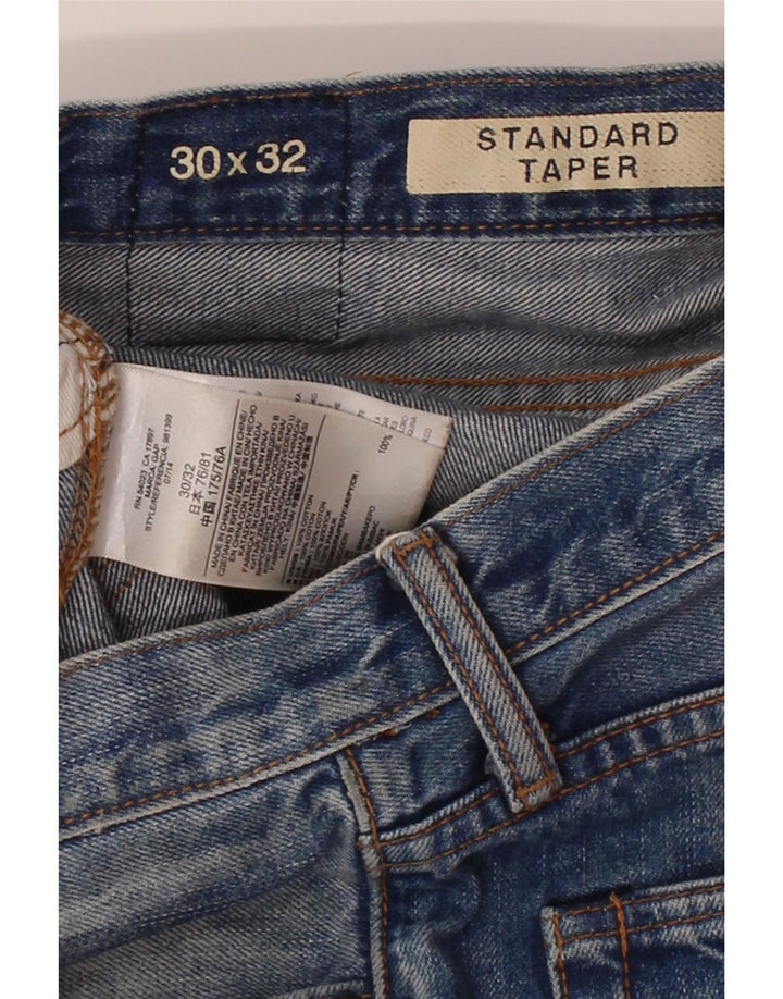 GAP Mens Standard Fit Tapered Jeans W30 L32 Blue Cotton Vintage Gap and Second-Hand Gap from Messina Hembry 
