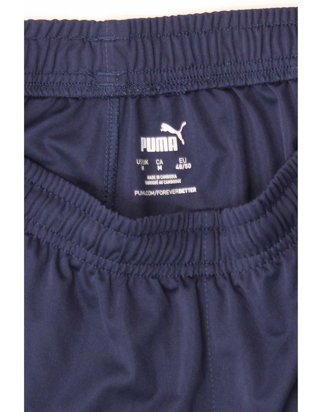 Shorts esportivos masculinos Puma médio azul marinho poliéster