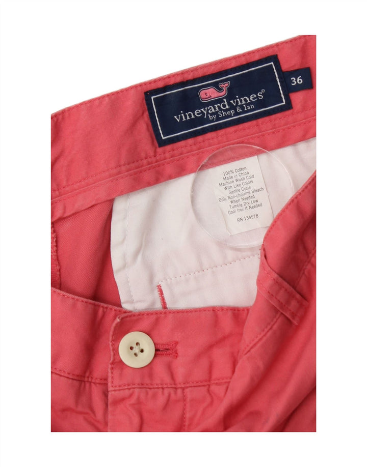 Shorts Chino masculino Vineyard Vines W36 grande algodão rosa