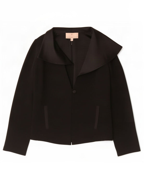 Fenn Wright Manson jaqueta blazer feminina de 1 botão Reino Unido 10 pequena preta