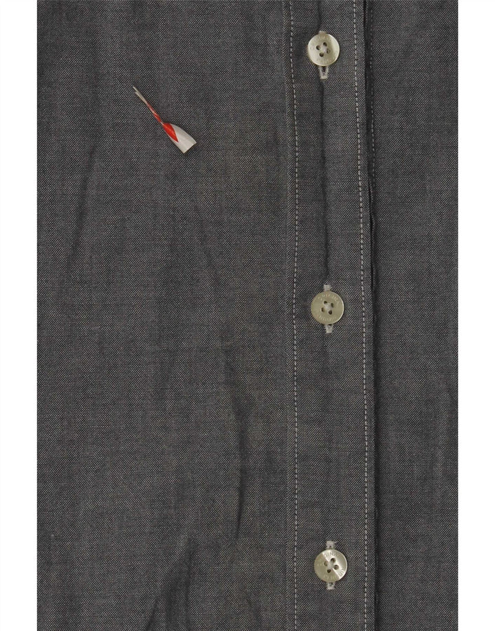 Camisa masculina Penguin Heritage Slim Fit pequena de algodão cinza