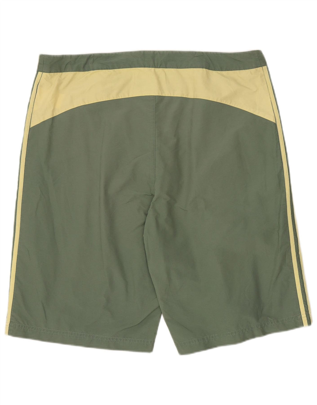 Adidas Mens Shorts XL W40 Verde Colorblock Algodão