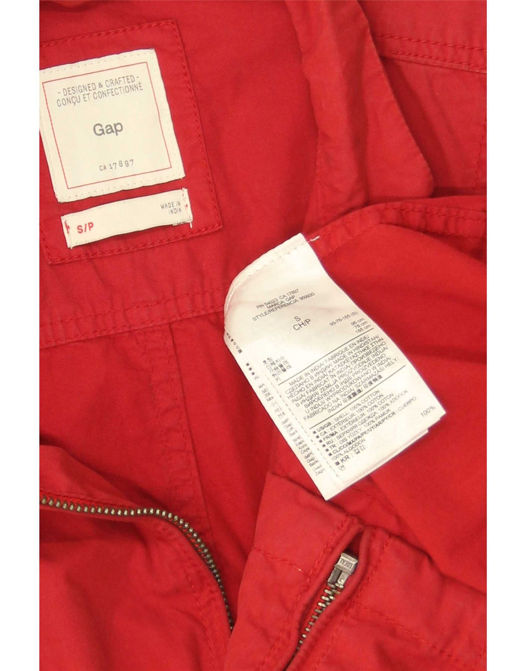 Jaqueta bomber masculina Gap UK 36 pequena vermelha
