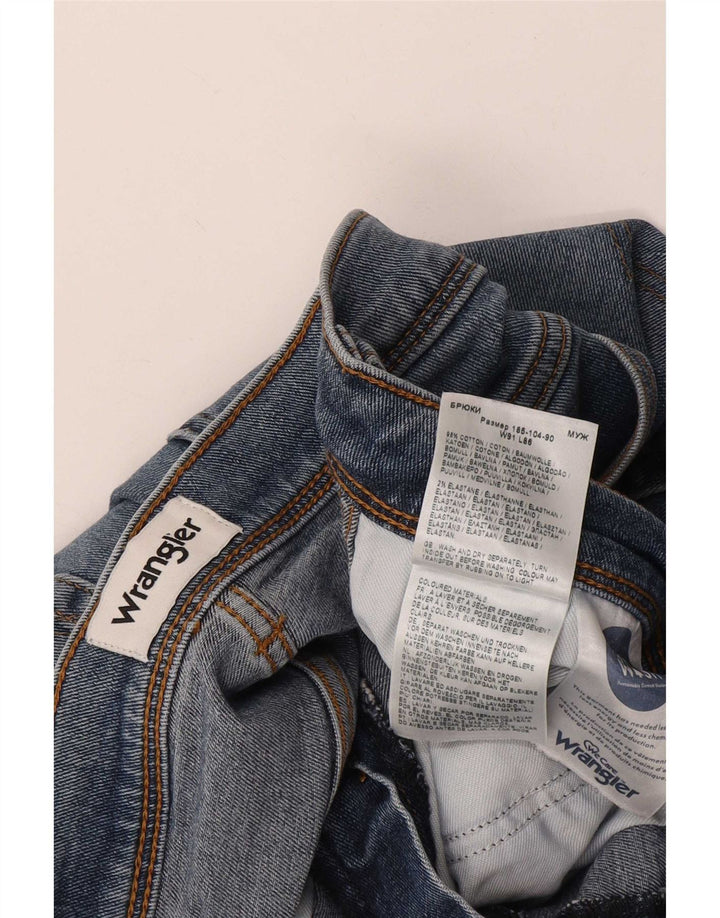 Wrangler Masculino Texas Straight Jeans W36 L34 Azul Algodão