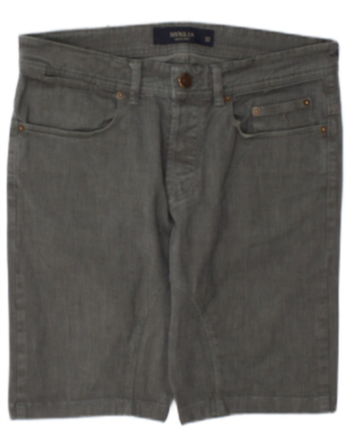 Shorts casual masculino SIVIGLIA W32 algodão cinza médio