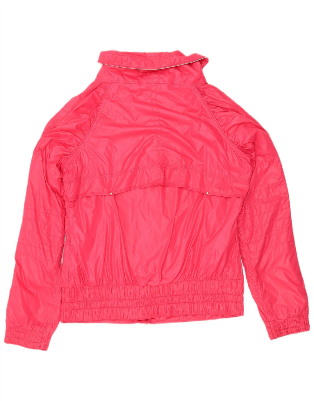 REEBOK Womens Tracksuit Top Jacket UK 14 Médio Rosa Poliéster