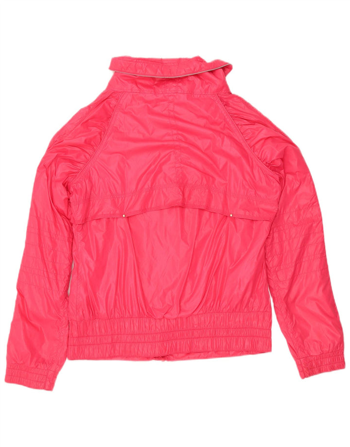 REEBOK Womens Tracksuit Top Jacket UK 14 Médio Rosa Poliéster