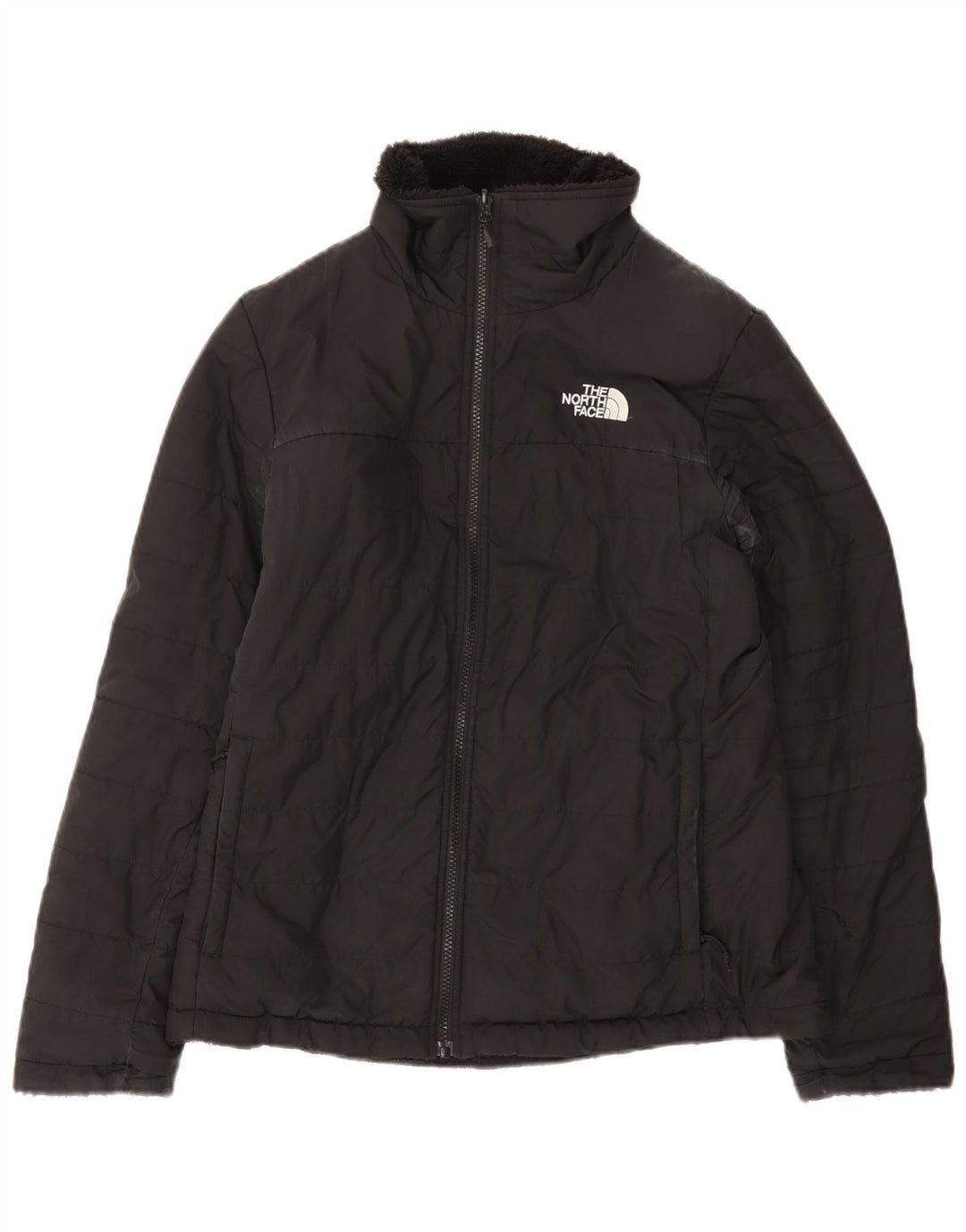 Jaqueta acolchoada reversível feminina The North Face UK 14 poliéster preto médio